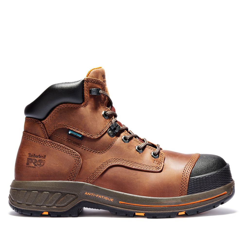 Botas de Trabajo Timberland Hombre Pro® Helix Hd 6" Soft Toe Marrones/Negras - Chile MJW-685901